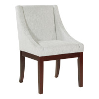 OSP Home Furnishings MNA-H14 Monarch Dining Chair in Smoke with Medium Espresso Wood Legs